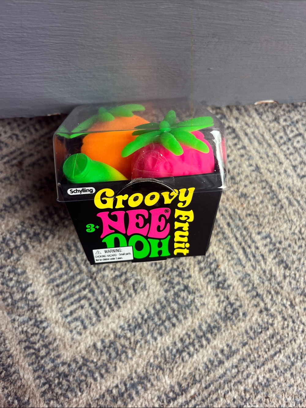 NeeDoh Groovy Fruit Stress Toy Set - Strawberry, orange and banana *LAST ONE*